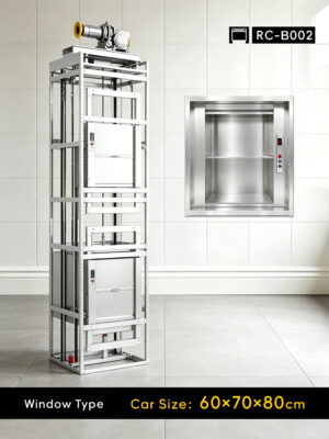 rc-b002-dumbwaiter-60x70x80cm-0 RC-B002 100kg 0.75kW Dumbwaiter Lift | 60x70x80cm Rear Counterweight