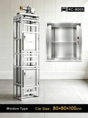 rc-b005-dumbwaiter-80x80x100cm-0 RC-B005 200kg 1.1kW Dumbwaiter Lift | 80x80x100cm Rear Counterweight