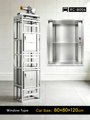 rc-b006-dumbwaiter-80x80x120cm-0 RC-B006 200kg 1.1kW Dumbwaiter Lift | 80x80x120cm Rear Counterweight