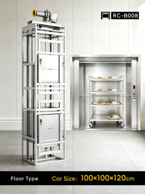 rc-b008-dumbwaiter-100x100x120cm-0 RC-B008 250kg 1.5kW Dumbwaiter Lift | 100x100x120cm Rear Counterweight