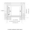 SC-A001-Dumbwaiter Shaft Layout-1 SC-A001 100kg 0.75kW Dumbwaiter Lift | 60x60x80cm Side Counterweight