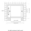 SC-A005-Dumbwaiter Shaft Layout SC-A005 200kg 1.1kW Dumbwaiter Lift | 80x80x100cm Side Counterweight