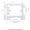 SC-A006-Dumbwaiter Shaft Layout SC-A006 200kg 1.1kW Dumbwaiter Lift | 80x80x120cm Side Counterweight