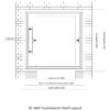 SC-A007-Dumbwaiter Shaft Layout SC-A007 200kg 1.1kW Dumbwaiter Lift | 80×100×120cm Side Counterweight