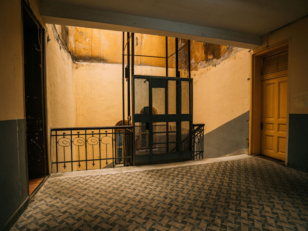 Dumbwaiter market demand: installed unit in a hotel service corridor