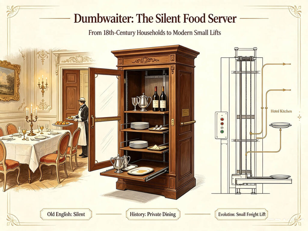 Dumbwaiter history name origin explained by ServLifts
