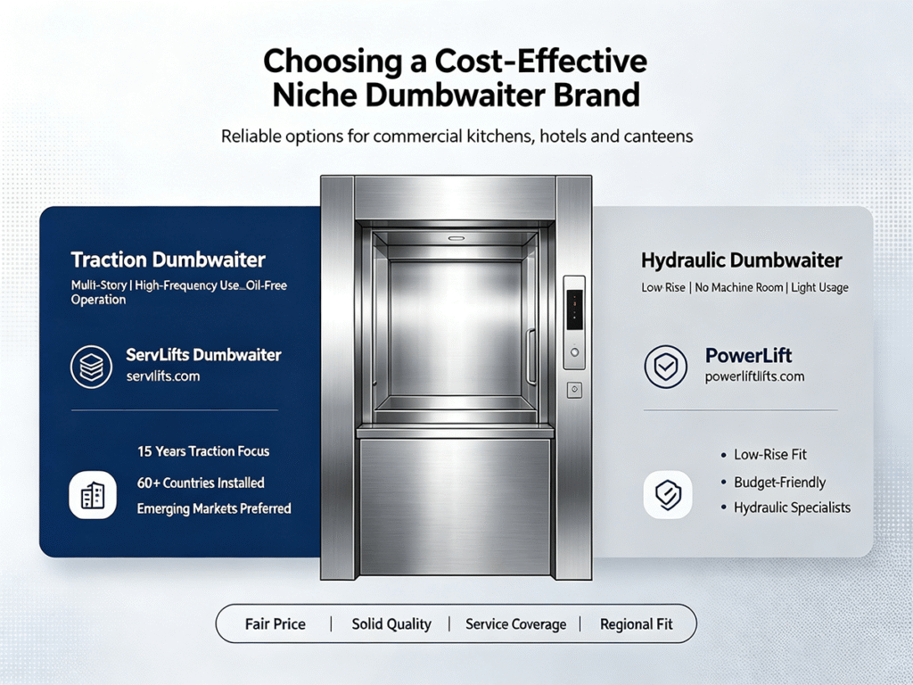 Underrated niche dumbwaiter brands comparison: cost-effective food lift options for commercial kitchens